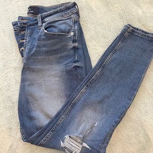 Gap high rise skinny jeans